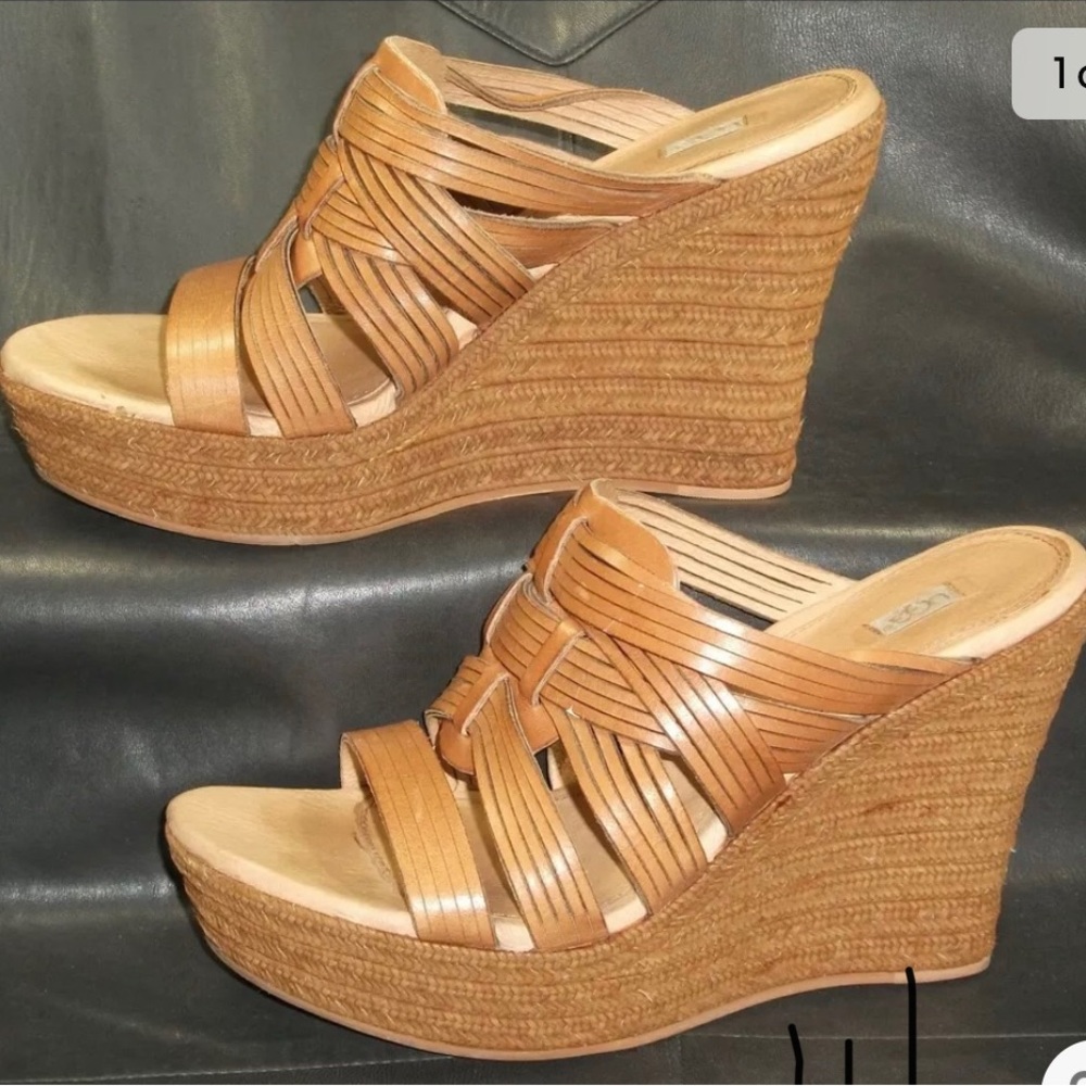 UGG Leather slide mule espadrille Sandler